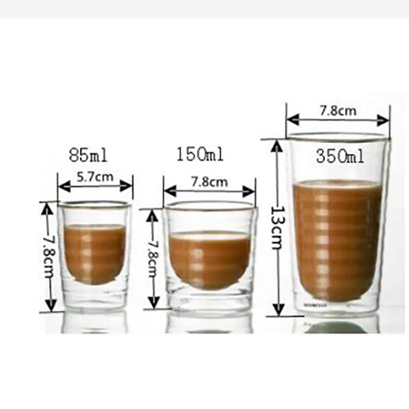 Heat Resistant Double Wall Glass Coffee Mug - Smarsty