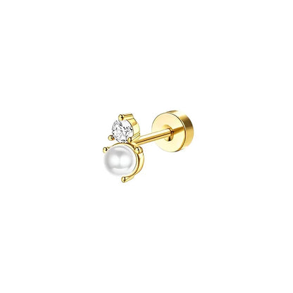 Stainless Steel Earrings For Sensitive Ears Slim Flat Back - Smarsty