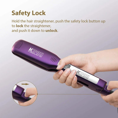 KIPOZI Professional Titanium Flat Iron with LCD Display - Smarsty