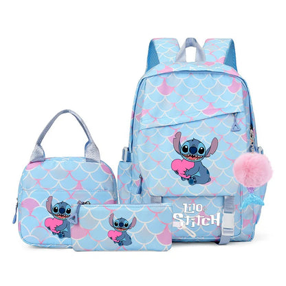 Lilo Stitch Kids Backpack Set 3 Piece Kawaii School Bags - Smarsty