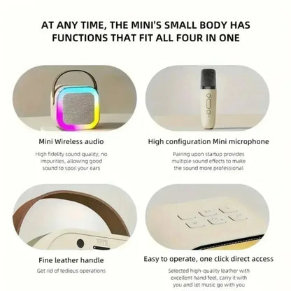 XIKCU Portable Karaoke Machine With Dual Microphones - Smarsty