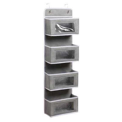1pc Four-layer Storage Bag Door Hanging Fabric Organizer Bag For Sundries Items Underwear Socks