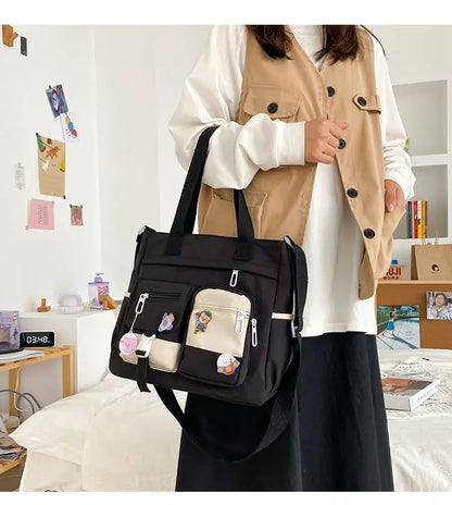 Waterproof Nylon Shoulder Bag For Women Crossbody Tote - Smarsty