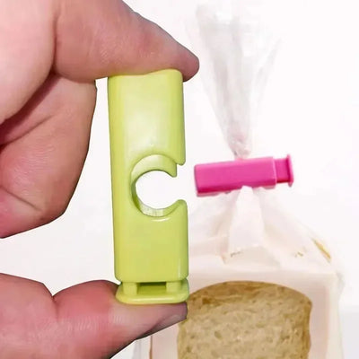 12 PCS Squeeze Bread Bag Clips Reusable Fresh Food Seal Plastic Clip Snack Bag Seal Spring Clip Home Kitchen Storage by Smarsty