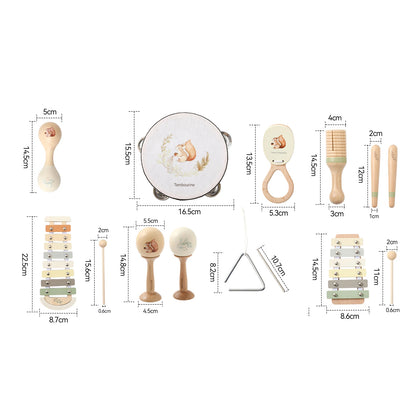 Musical Instruments Montessori Music Baby 0 12 Months Toys Drum Xylophone Kids Early Educational Wooden Instruments Baby Toys by Smarsty