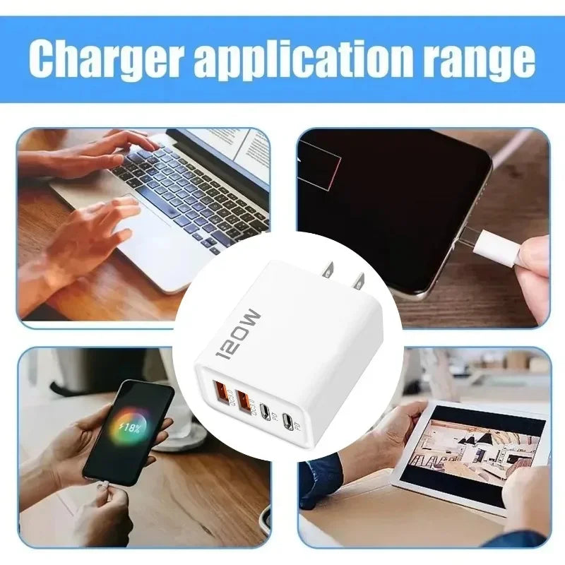 120W 4 Port USB C Charger With Fast Charging Powerhouse - Smarsty