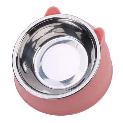 Stainless Steel Cat Bowl with Inclined Design for Easy Feeding - Smarsty