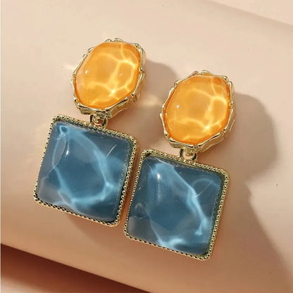 Colorful Crystal Drop Earrings for Women Trendy Fashion Jewelry - Smarsty