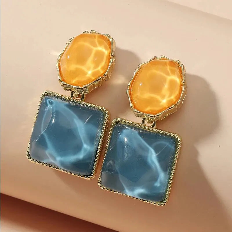 Colorful Crystal Drop Earrings for Women Trendy Fashion Jewelry - Smarsty