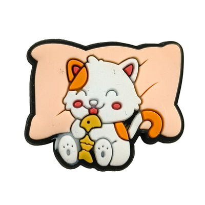 1pc Cute Cartoon Cats PVC Shoe Charms for Clogs Accessories Shoe Decorations Sandals Pins DIY Kids Women Beach Bags Accessories - Smarsty
