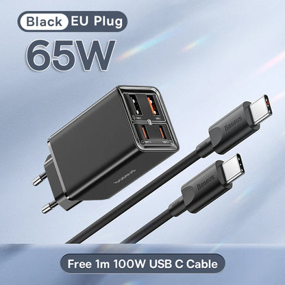 65W GaN USB C Charger With PD QC TravelReadyUltraCompact - Smarsty