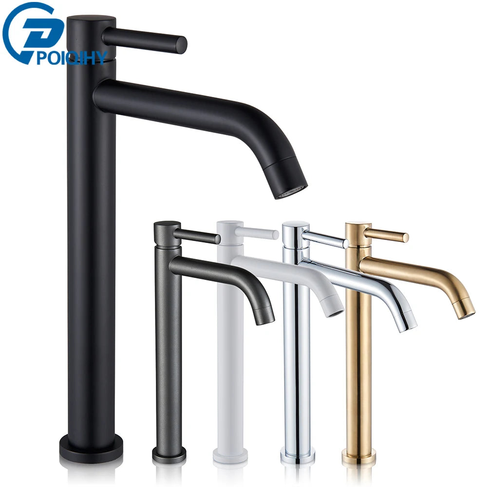 Brushed Gold Bathroom Faucet Hot Cold Water Mixer - Smarsty