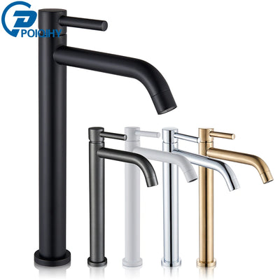 Brushed Gold Bathroom Faucet with Hot Cold Mixer - Smarsty