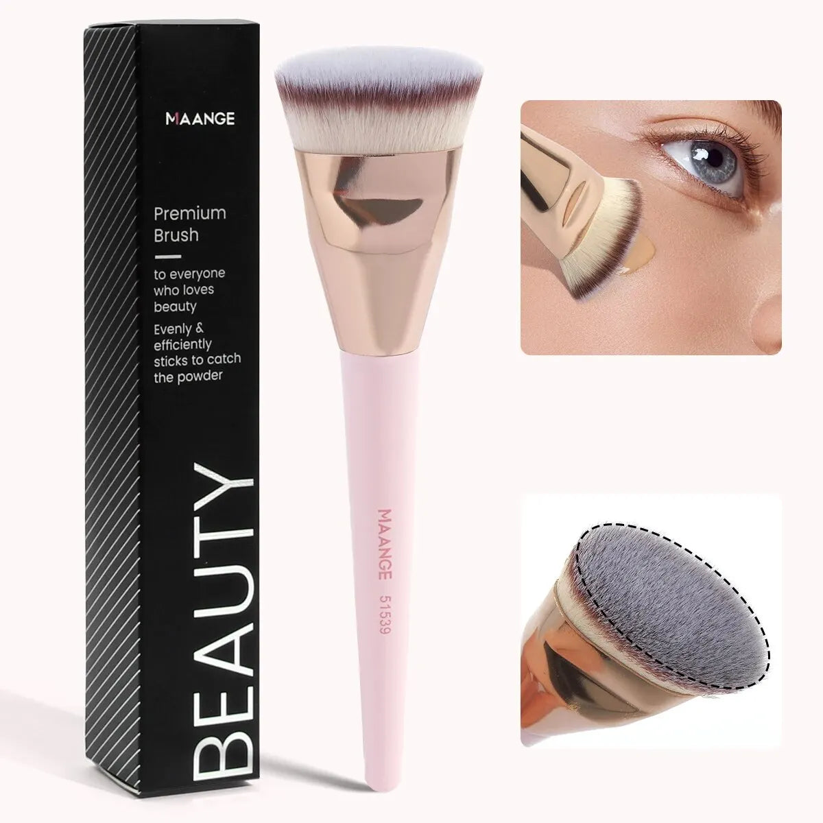 MAANGE Flat Round Makeup Brush for Flawless Application - Smarsty