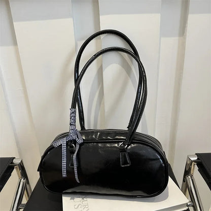 Large Capacity Silver Women Shoulder Bag Daily Use Casual - Smarsty