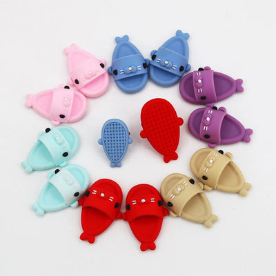 (Shoes Only)17cm Labubu Accessories Shoes Dolls Can Wear Shark Slippers Fun and Stylish Casual Shoes for Playtime by Smarsty