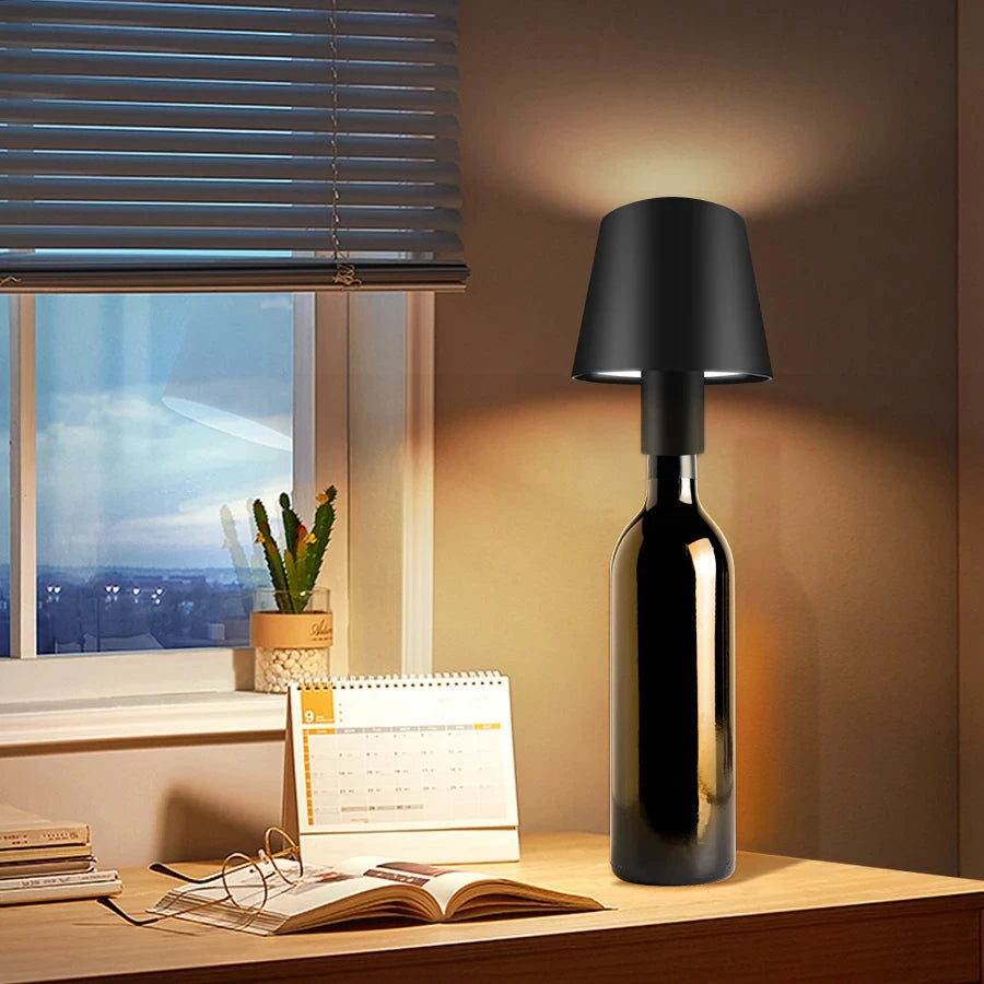 LED Table Lamp for Wine Bottles with Touch Control - Smarsty