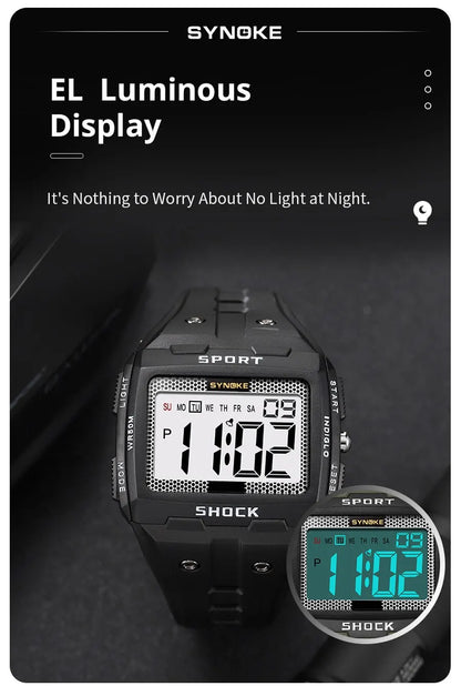 SYNOKE Waterproof Sports Watch with Night Glow Feature - Smarsty