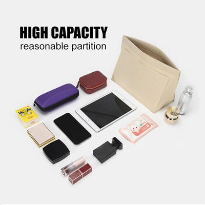 Felt Insert Bag Fits For Longchamp Handbag Liner Bag Felt Cloth Makeup Bag Support Travel Portable Insert Purse Organizer - Smarsty