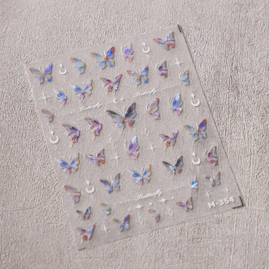 Kawaii Butterfly Nail Stickers for Stunning Manicure Decor - Smarsty