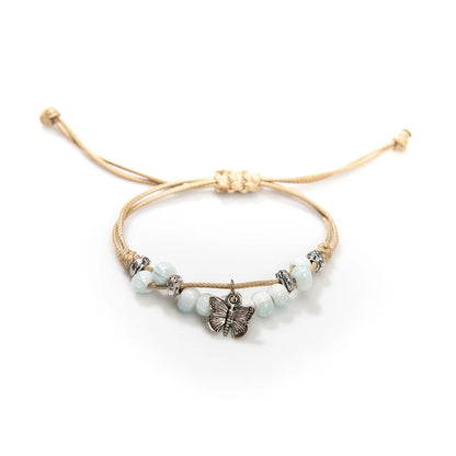 Handmade Vintage Ceramic Butterfly Adjustable Bracelet - Smarsty