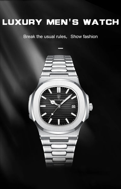 Luxury Waterproof Quartz Men Watch with Luminous Dial - Smarsty