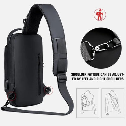 Anti Theft Chest Bag With USB Charging Crossbody For Men - Smarsty
