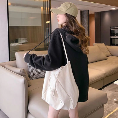 Women Embroidery Print Sporty Chic Hoodies Casual Zip Up Long Sleeve Loose Jacket Coats Harajuku Hooded Sweatshirts Streetwear - Smarsty