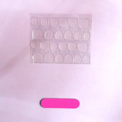 24 Piece Long French Minimalist Color Matching Nails Set - Smarsty