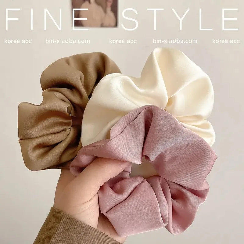 Satin Scrunchies Hair Accessories Gentle Soft Hold Premium - Smarsty