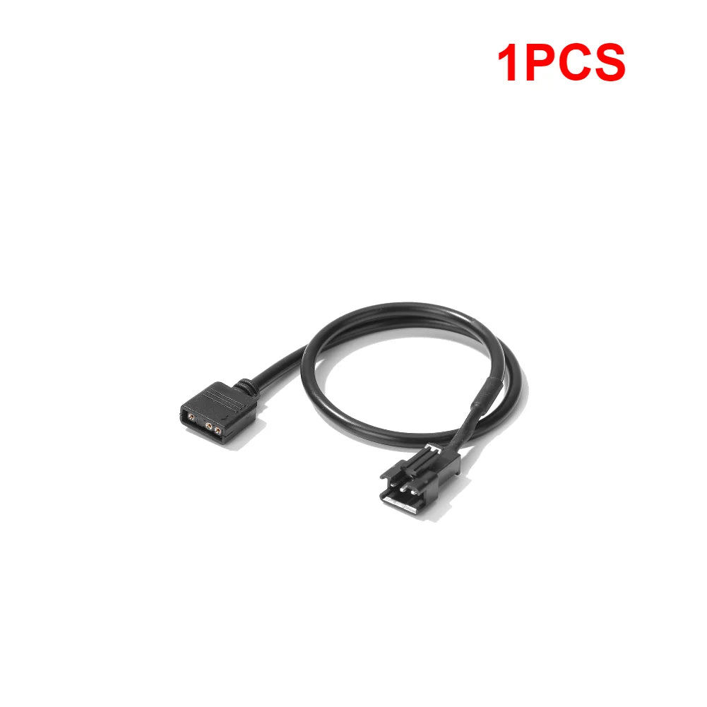 1/2PCS 5V 3 Pin / 12V 4 Pin 30cm Motherboard RGB Adapter Conversion Cable for PC Computer LED Light Strip SM Wire Line
