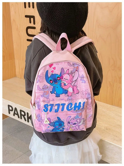 Stitch Print Nylon Daypack Ideal For Kids Travel And School - Smarsty