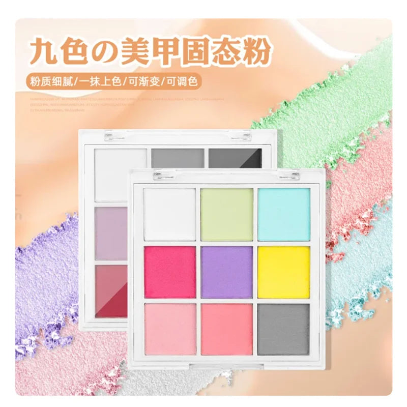 9 Colors Shimmer Nail Powder for Stunning Manicure - Smarsty