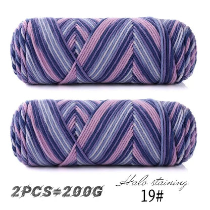 Colorful Dyed Milk Cotton Baby Sweater Yarn for DIY Projects - Smarsty