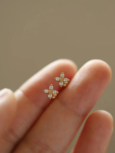 925 Silver Tragus Piercing Helix Studs Butterfly Heart - Smarsty