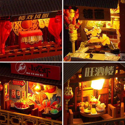 Diy Book Nook Doll House Miniature Wooden Bookshelf Shelf Insert Miniatures Home Model Kit Dollhouse Birthday Toy Gifts by Smarsty