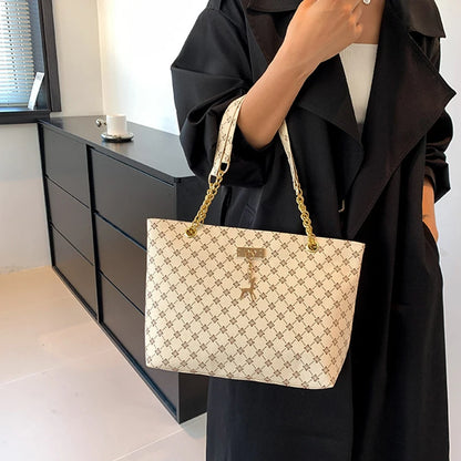 Soft Leather Tote Bag For Women With Hanging Accessories - Smarsty