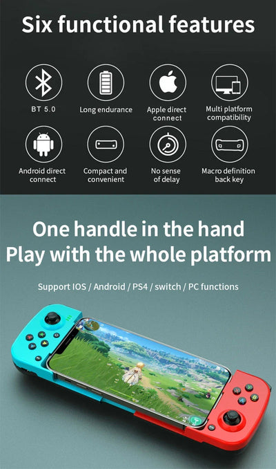 D3 Wireless Bluetooth Game Controller For Mobile Gaming - Smarsty