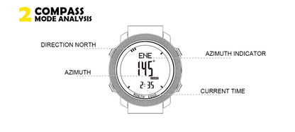 North Edge Men's Waterproof Digital Sports Watch with Altimeter - Smarsty