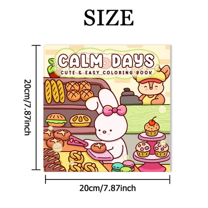 CALM DAYS Bold-easy Patterns Coloring Book for Adults Cute Drawing Book Perfect Gift for Party and Birthday - Smarsty