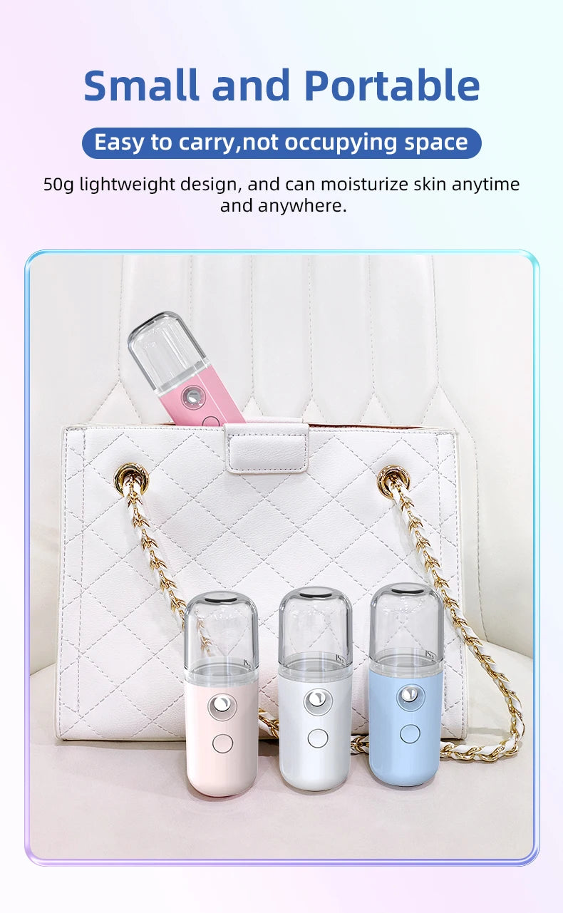 Portable Rechargeable Mini Facial Steamer for Hydration - Smarsty