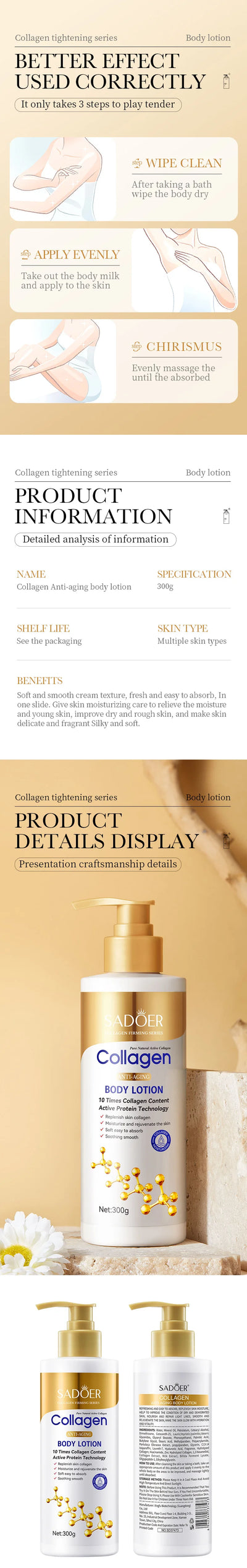 Collagen Whitening Cream for Moisturized Skin Care - Smarsty