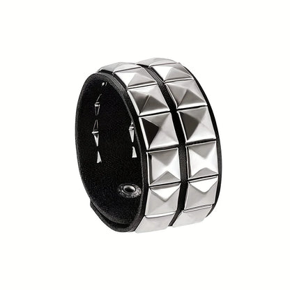 Punk Gothic Leather Nail Bracelet for Couples - Smarsty