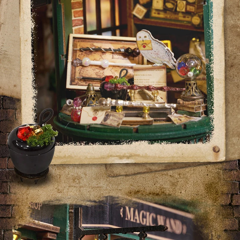 Magical Doll House Wooden Miniature DIY Assembly Building Model Kit Production of Small Room Toys Decorations with Furniture by Smarsty