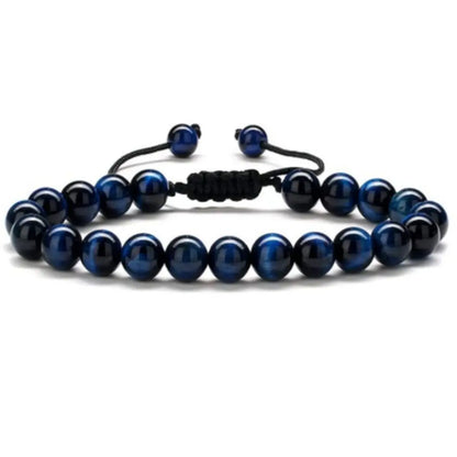Natural Tiger Eye Lava Rock Bracelet Handmade Protection - Smarsty