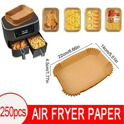 Air Fryer Disposable Baking Paper Mats 50/100PCS Nonstick Absorbent Design - Smarsty
