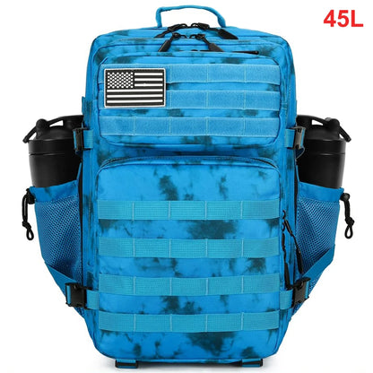 45L Tactical Backpack Men Outdoor Waterproof Sports Travel Gym Hiking Bug Out Bag Military Camping Hunting Survival Rucksack - Smarsty