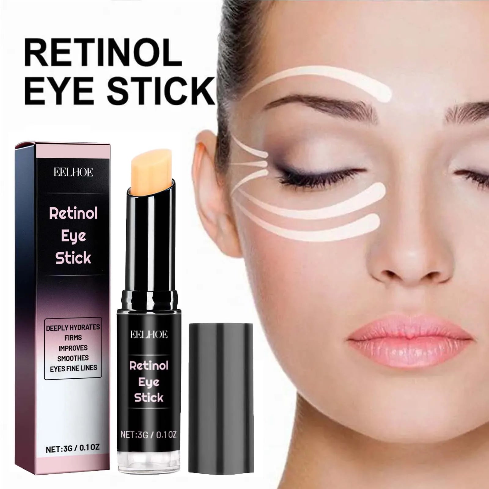 Retinol Eye Cream Stick for Dark Circles and Puffiness - Smarsty