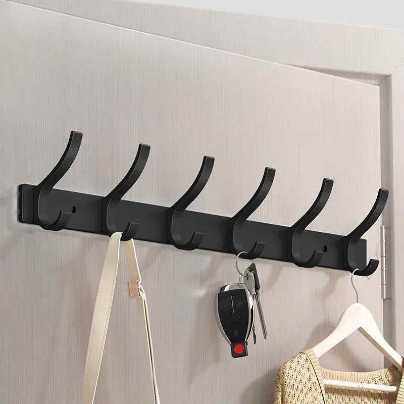 Black Aluminum Robe Hooks for Towel and Coat Storage - Smarsty