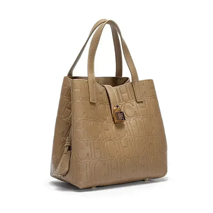 Large Capacity Handbag With Lock Design Luxury Crossbody - Smarsty